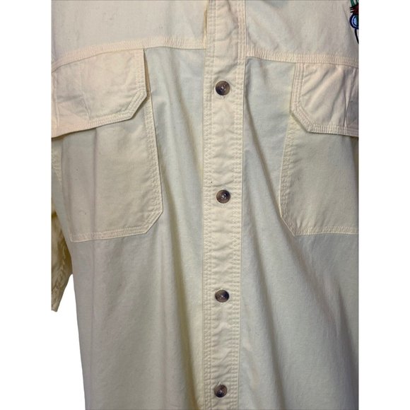 World Wide Sport Men's XL Vented Short Slv Fishing Hiking Yellow, Logo 2006 - Picture 6 of 10